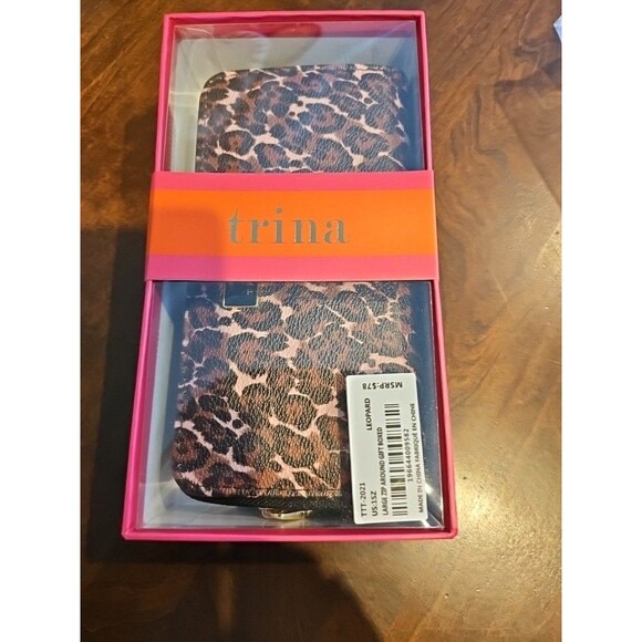 Trina Turk Handbags - Trina TurkNEW Leopard Vegan Leather Zip Around Wallet Gift Boxed NWT